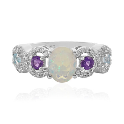 Bague en argent et Opale Welo