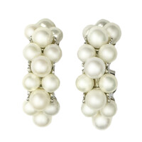 Boucles d'oreilles en argent et Perle de culture d'eau douce