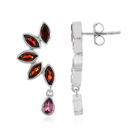 Boucles d'oreilles en argent et Grenat du Mozambique