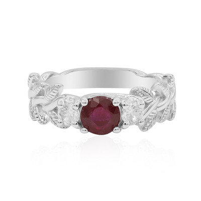 Bague en argent et Rubis de Madagascar
