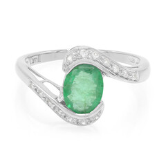 Bague en argent et Emeraude de Bahia