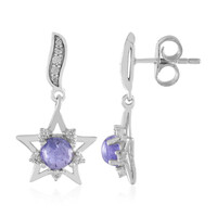 Boucles d'oreilles en argent et Tanzanite