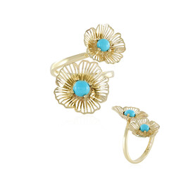 Bague en or et Turquoise Sleeping Beauty (Ornaments by de Melo)