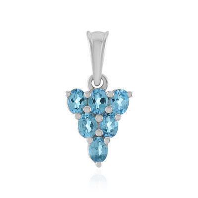 Pendentif en argent et Topaze bleu Suisse