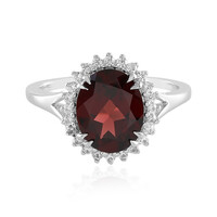 Bague en argent et Grenat du Mozambique