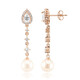 Boucles d'oreilles en argent et Perle blanche de culture d'eau douce