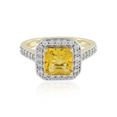 Bague en or et Béryl jaune