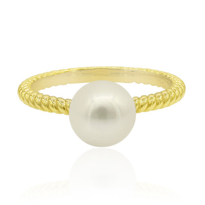 Bague en argent et Perle de culture d'eau douce (TPC)