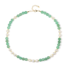 Collier en argent et Aventurine verte (Riya)