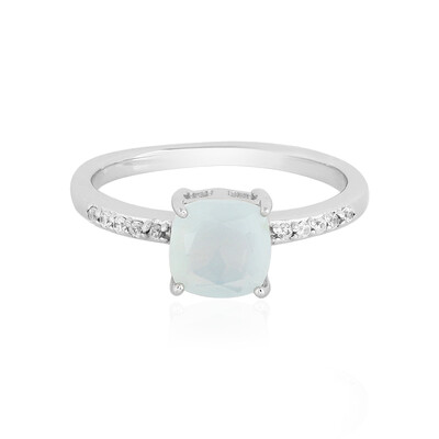 Bague en argent et Opale Paraïba