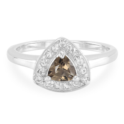 Bague en argent et Quartz fumé
