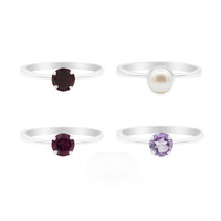 Bague en argent et Grenat Rhodolite