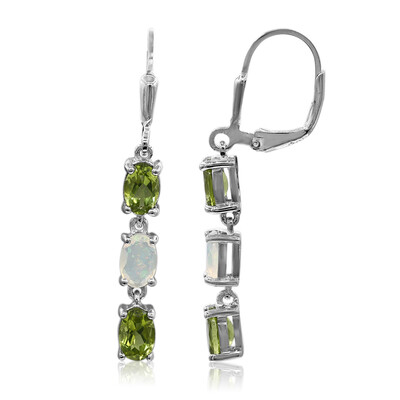 Boucles d'oreilles en argent et Péridot