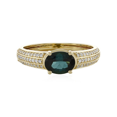 Bague en or et Indicolite du Brésil (de Melo)