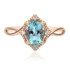 Bague en or et Aigue-Marine du Brésil AAA (CIRARI)