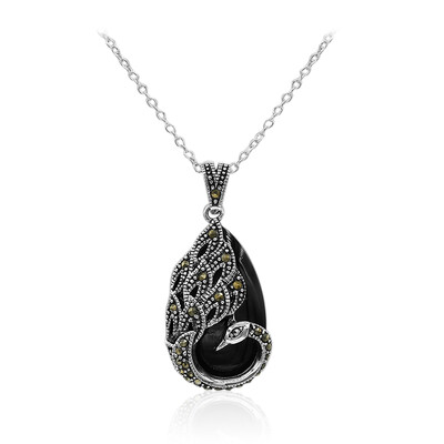 Collier en argent et Onyx noir