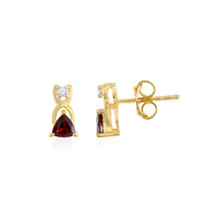 Boucles d'oreilles en argent et Grenat du Mozambique