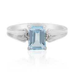 Bague en argent et Topaze bleu ciel
