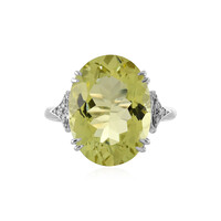 Bague en argent et Quartz citron