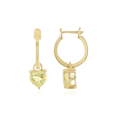 Boucles d'oreilles en argent et Quartz citron