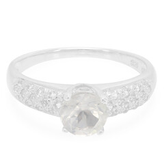 Bague en argent et Quartz Lune glacée