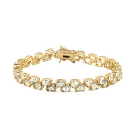 Bracelet en argent et Améthyste verte