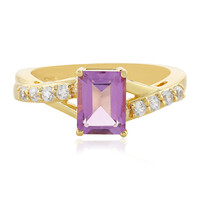 Bague en argent et Améthyste Rose de France