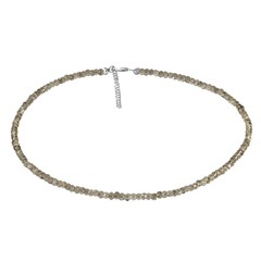 Collier en argent et Quartz fumé
