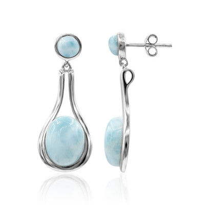 Boucles d'oreilles en argent et Larimar