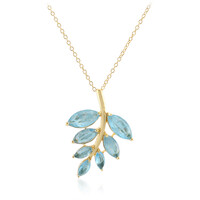 Collier en argent et Quartz bleu pastel