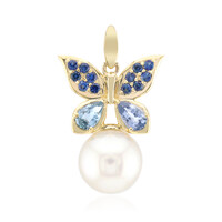 Pendentif en or et Perle blanche des mers du sud (Michelle Albala)
