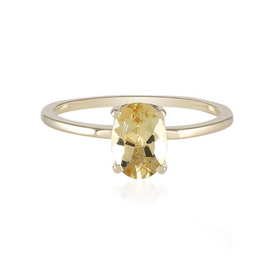 Bague en or et Béryl doré