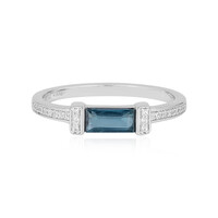 Bague en argent et Kyanite bleu pétrole