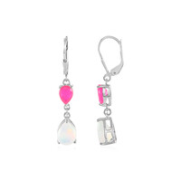Boucles d'oreilles en argent et Opale Welo