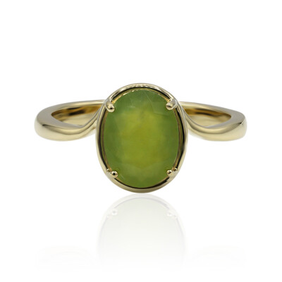 Bague en or et Opale verte du Brésil (Tenner Diniz)