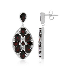 Boucles d'oreilles en argent et Grenat du Mozambique