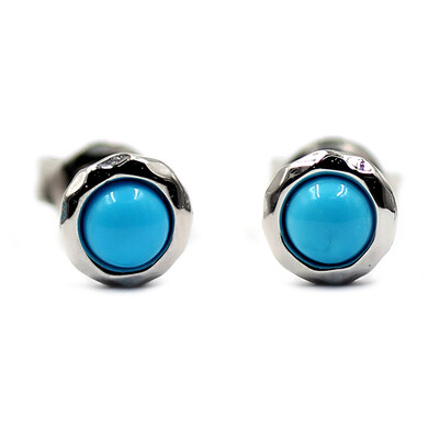 Boucles d'oreilles en argent et Turquoise Sleeping Beauty (Faszination Türkis)