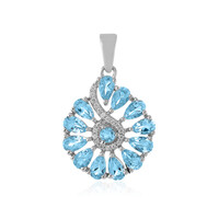 Pendentif en argent et Topaze bleu ciel