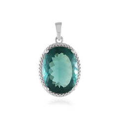 Pendentif en argent et Fluorite verte
