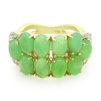 Bague en argent et Chrysoprase impériale