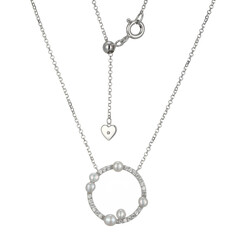 Collier en argent et Perle blanche de culture d'eau douce