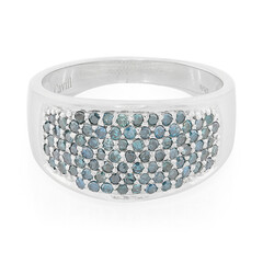 Bague en argent et Diamant fantaisie