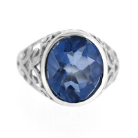 Bague en argent et Fluorite à couleur changeante