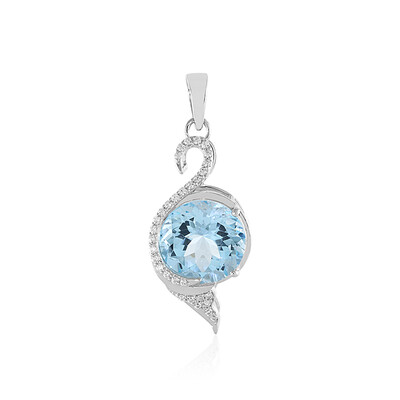 Pendentif en argent et Topaze bleu ciel