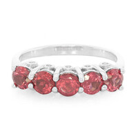 Bague en argent et Grenat de Lindi