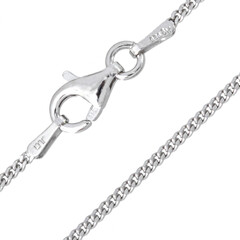 Chaîne mailles gourmette – 50cm – argent massif