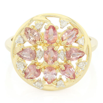 Bague en or et Saphir Padparadscha non chauffé (AMAYANI)
