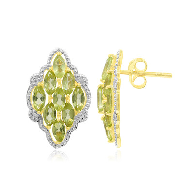 Boucles d'oreilles en argent et Péridot