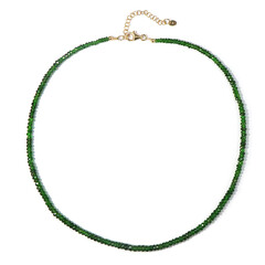 Collier en argent et Diopside de Russie