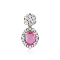 Pendentif en or et Saphir rose de Madagascar